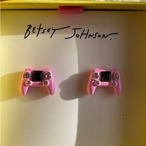 Betsey Johnson Pink Game Controller Earrings NEW Gamer Girl Statement Studs